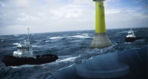 Seatower Cranefree Gravity Foundation Demonstration in English Channel