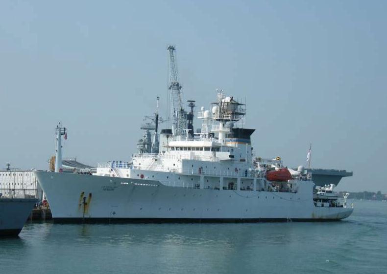 Survey Ship USNS Henson Joins Formation Exercise Off Indonesia