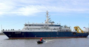 Russian Naval Ensign Hoisting for Research Ship Seliger