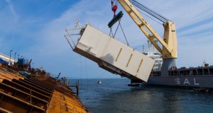 First Two Portside Sponsons Installed Offshore Giglio Island