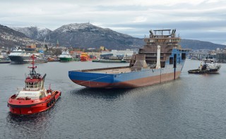 Hull for BN 169 Arrives in Bergen, Norway