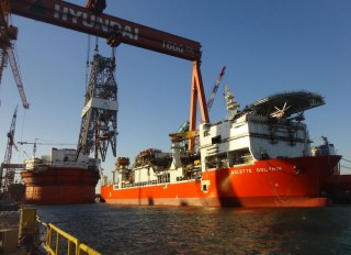 Hyundai Heavy Delivers Ultra Deepwater Drillship Bolette Dolphin