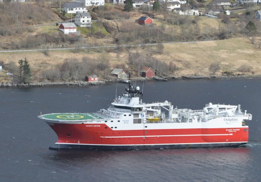 Sanco Sword sets sail on sea trials (Photo courtesy of Endre Vorren Vestlandsnytt)