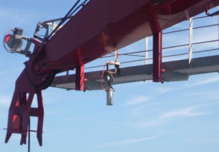 Claxton’s Crane Boom Camera mounted to a crane jib offshore.
