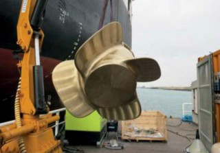 Hydrex installed Propeller Boss Cap Fins (PBCF)