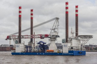 The Seabreeze arrives at Cammell Laird dry dock five in Birkenhead.