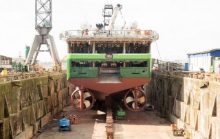 PHOTO Damen's Optima Propeller Nozzles for Polarcus Naila