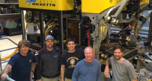 ROV pilots in front of Doc Ricketts, from left, Randy Prickett, Mark Talkovic, Ben Erwin, Knute Brekke, Bryan Schaefer.