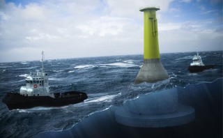 Seatower Cranefree Gravity Foundation Demonstration in English Channel