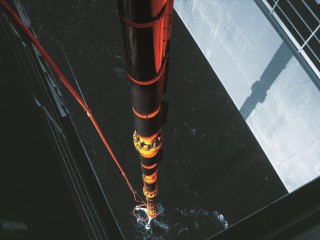 Claxton drilling riser being run offshore Norway