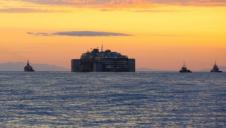Concordia Arrives at Genoa, Mooring Ops Begin