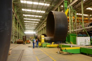 PHOTO EEW Building XL Monopiles for DONG Energy's Gode Wind 1 and 2 OWFs
