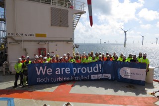 Germany Global Tech I Offshore Wind Farm Cable Work Underway