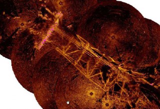 Side Scan Sonar of a Destroyed Platform in the Ewing Banks Area