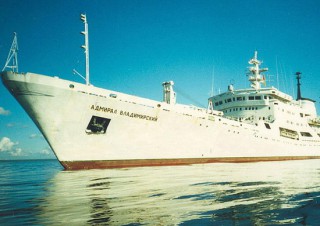 Oceanographic RV Admiral Vladimirsky En Route to Petropavlovsk-Kamchatsky