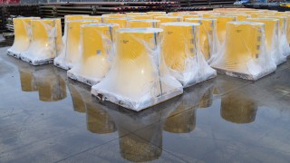 Part of the Gina Krog centralizer order, awaiting dispatch from Claxton’s main facility