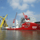 Huisman Installs Pipelay Tower Onboard Skandi Africa gif