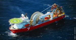 Santos Henry Project. The Seven Navica lays pipeline offshore Southern Victoria, Henry field, Victora, Australia.