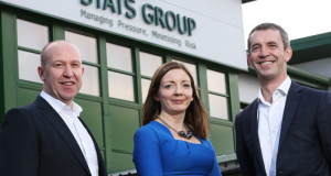 (L to R) QHSE & HR Director, Derek Smart, Commercial Director, Lisa Mitchell with CEO Pete Duguid